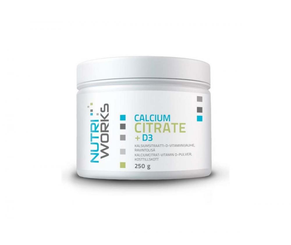 Nutri Works Calcium Citrate + D3, 250 g