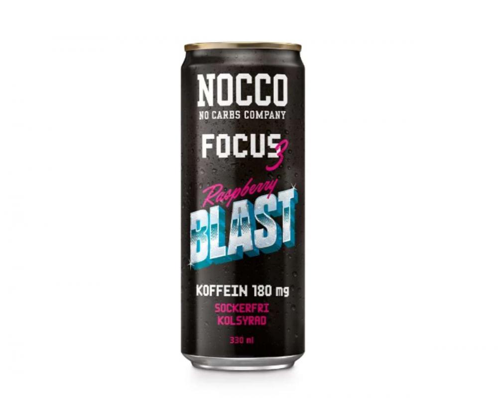 NOCCO FOCUS 3 Raspberry Blast, 330 ml (päiväys 11/22)