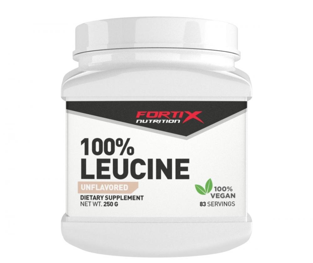 Fortix Pure 100 % Leucine, 250 g (päiväys 8/23)