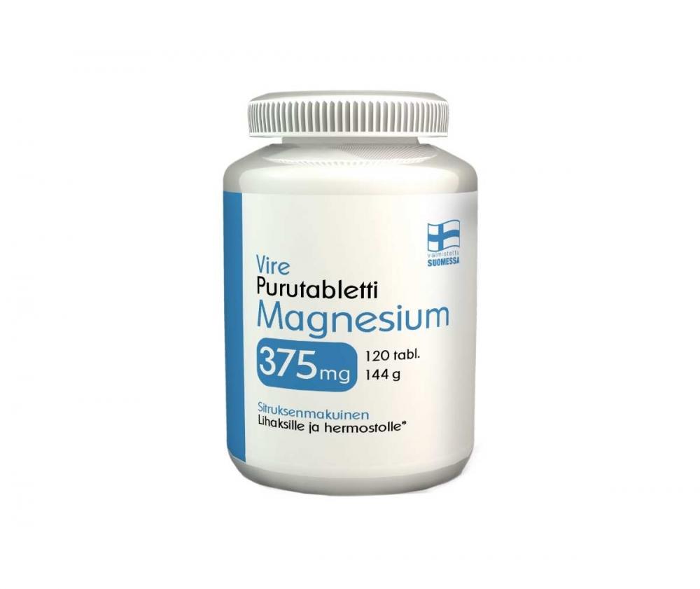 Vire Magnesium Purutabletti 375 mg, 120 tabl.