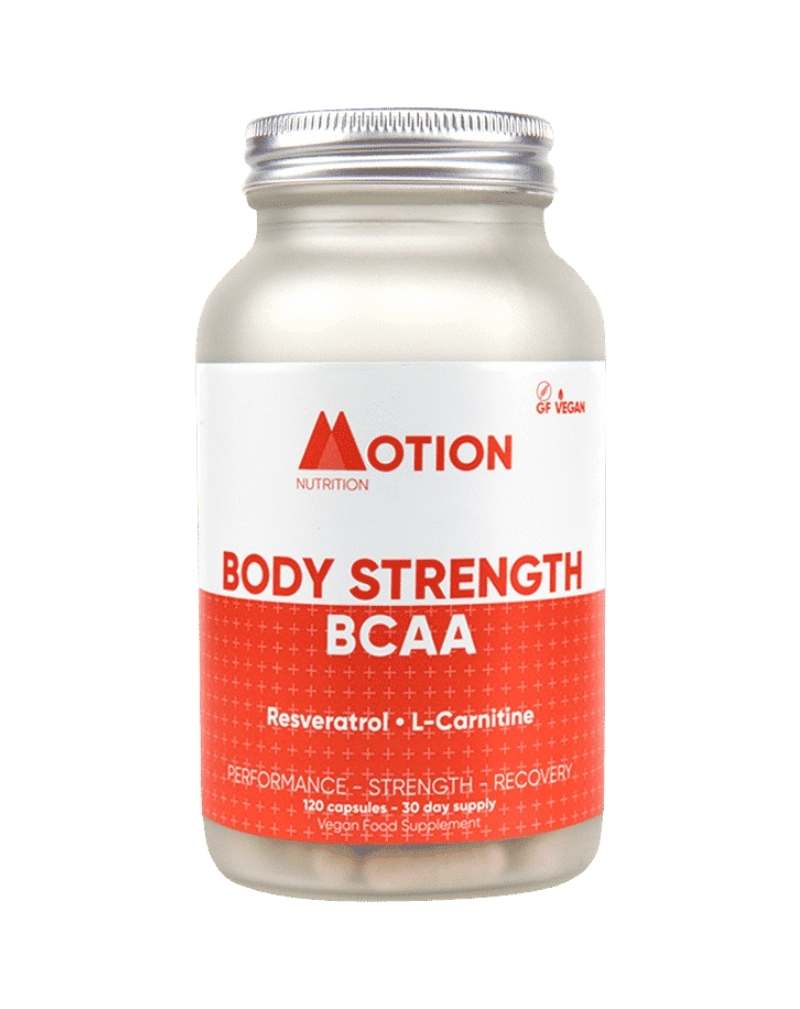 Motion Nutrition Body Strength BCAA, 120 kaps. (Poistotuote, 05/22)