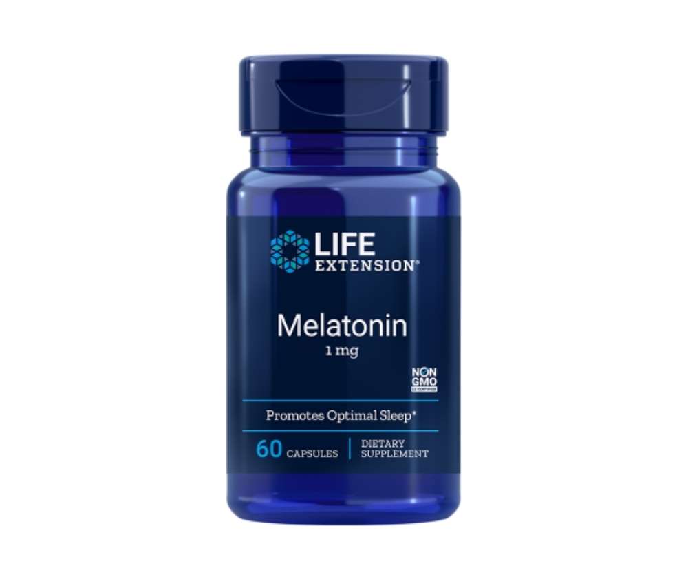 LifeExtension Melatonin, 1 mg, 60 kaps.