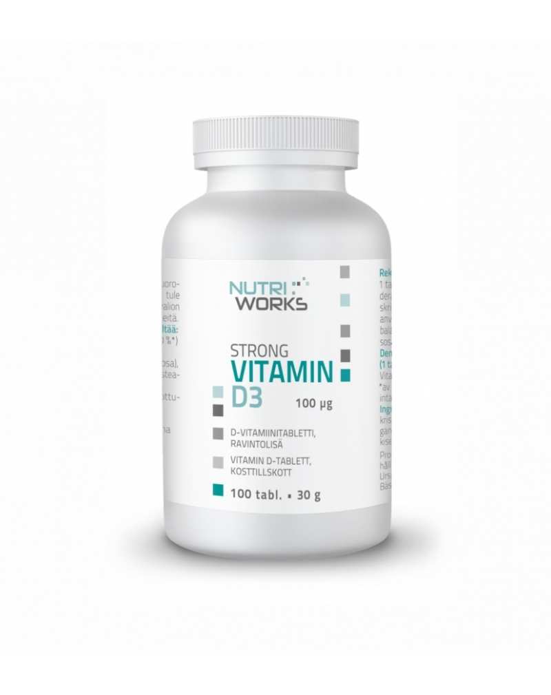 Nutri Works Strong Vitamin D3, 100 mcg, 100 tabl.