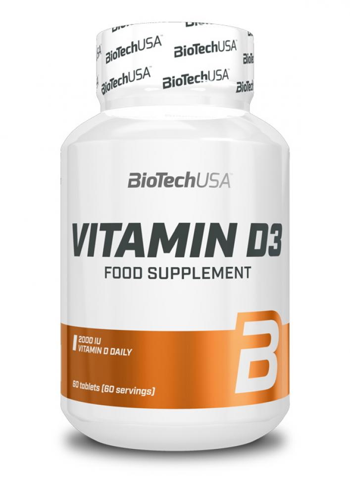 BioTechUSA Vitamin D3 50 µg, 60 tabl.
