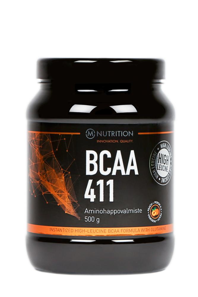 M-Nutrition BCAA 411 500 g Persikka (Poistuva maku)