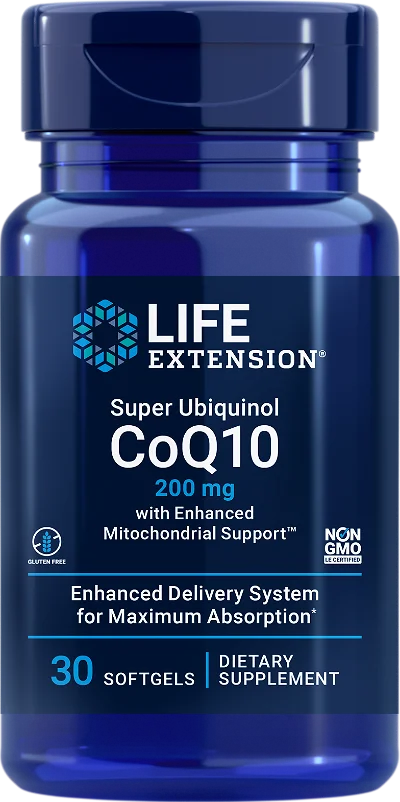 LifeExtension Super Ubiquinol CoQ10, 200 mg, 30 kaps. 