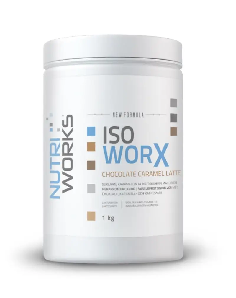 Nutri Works Iso Worx New Formula, 1 kg, Chocolate Caramel Latte