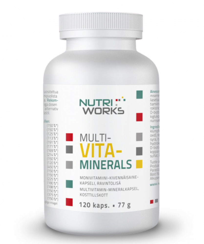 Nutri Works Multivita-Minerals, 120 kaps.