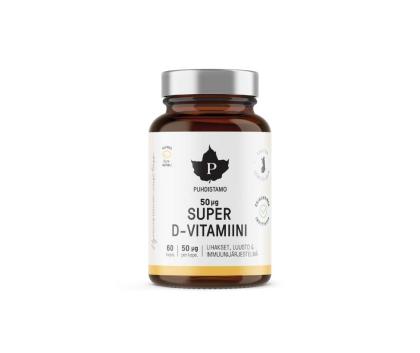 Puhdistamo Super D-vitamiini, 50 mcg, 120 kaps. (03/24)