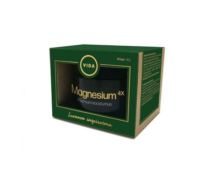 Vida Kuulas Magnesium 4X, 60 kaps. (Poistotuote, 09-12/22)