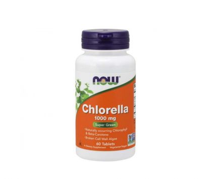 NOW Foods Chlorella 1000 mg, 60 kaps. (05/22)