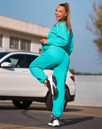 M-Sportswear Comfy Sweatpants, Bright Turquoise