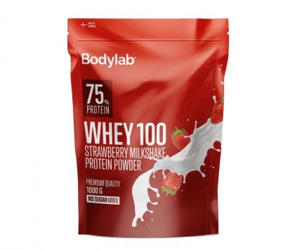 Bodylab Whey 100, 1 kg, Strawberry Milkshake