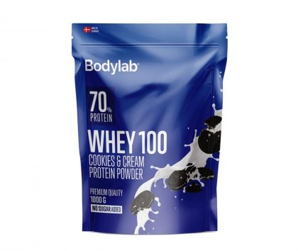 Bodylab Whey 100, 1 kg, Cookies & Cream