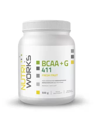 Nutri Works BCAA+G 411, 500 g, Fresh Fruit