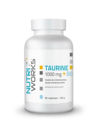 Nutri Works Taurine + B6 1000 mg, 90 kaps.