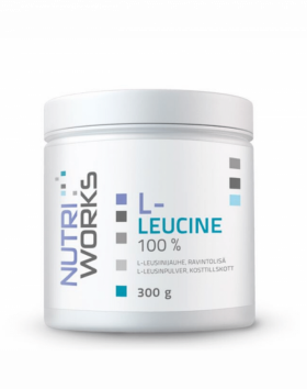 Nutri Works L-Leucine 100 %, 300 g (päiväys 5/23)