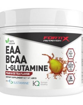Fortix EAA BCAA L-Glutamine, 400 g, Pear & Ice Tea