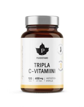 Puhdistamo Tripla C-Vitamiini, 120 kaps.