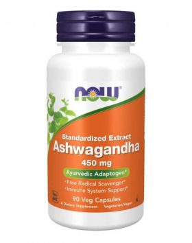 NOW Foods Ashwagandha 450 mg, 90 kaps.