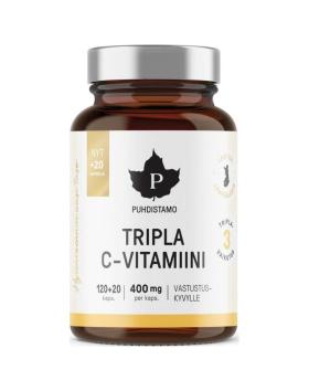 Puhdistamo Tripla C-Vitamiini, 120 + 20 kaps. (09/23)