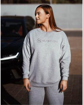 M-NUTRITION Sports Wear Comfy Sweatshirt, Light Grey
