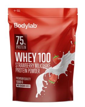 Bodylab Whey 100, 1 kg, Strawberry Milkshake