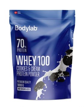 Bodylab Whey 100, 1 kg, Cookies & Cream